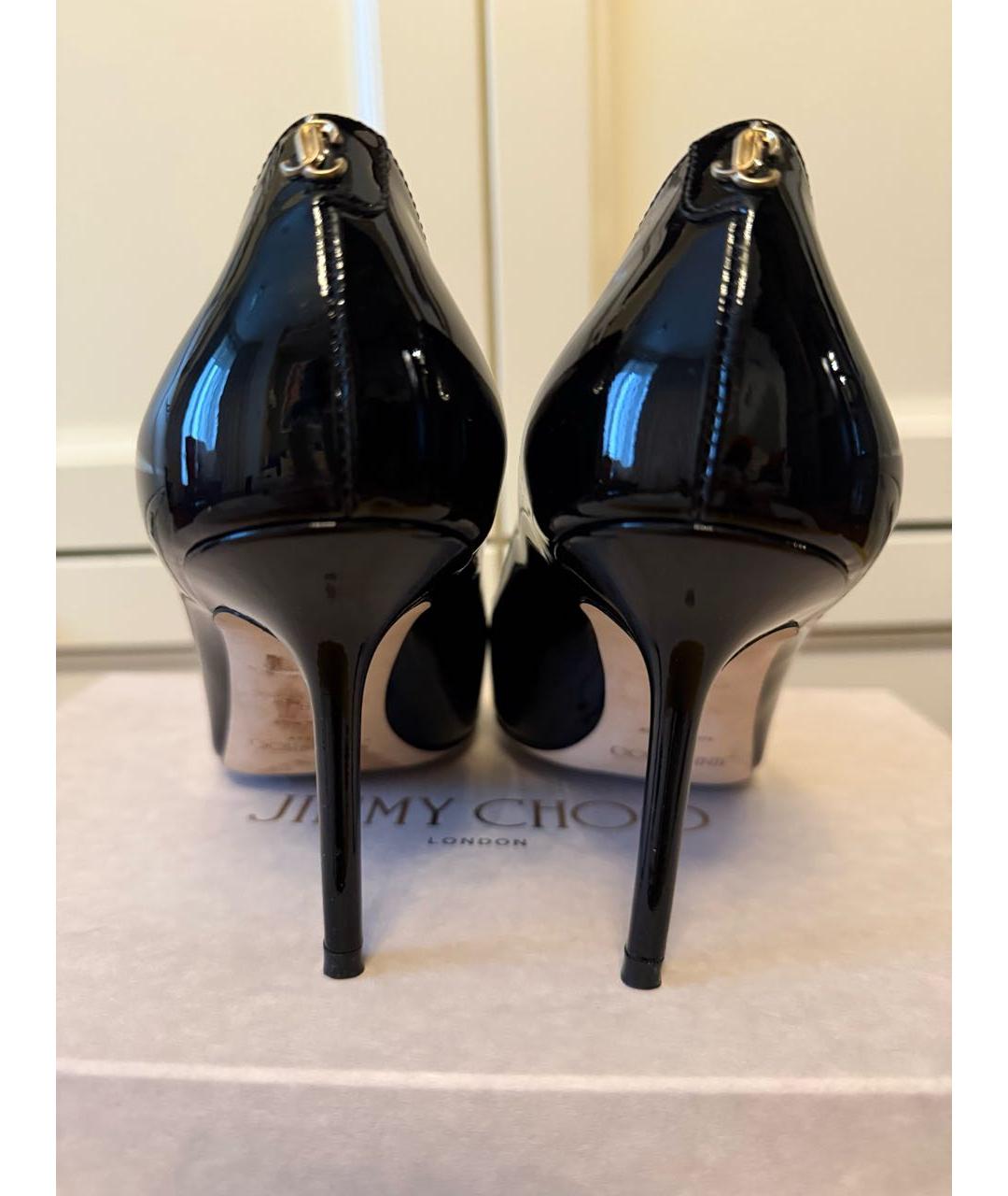 JIMMY CHOO Черные туфли из лакированной кожи, фото 4