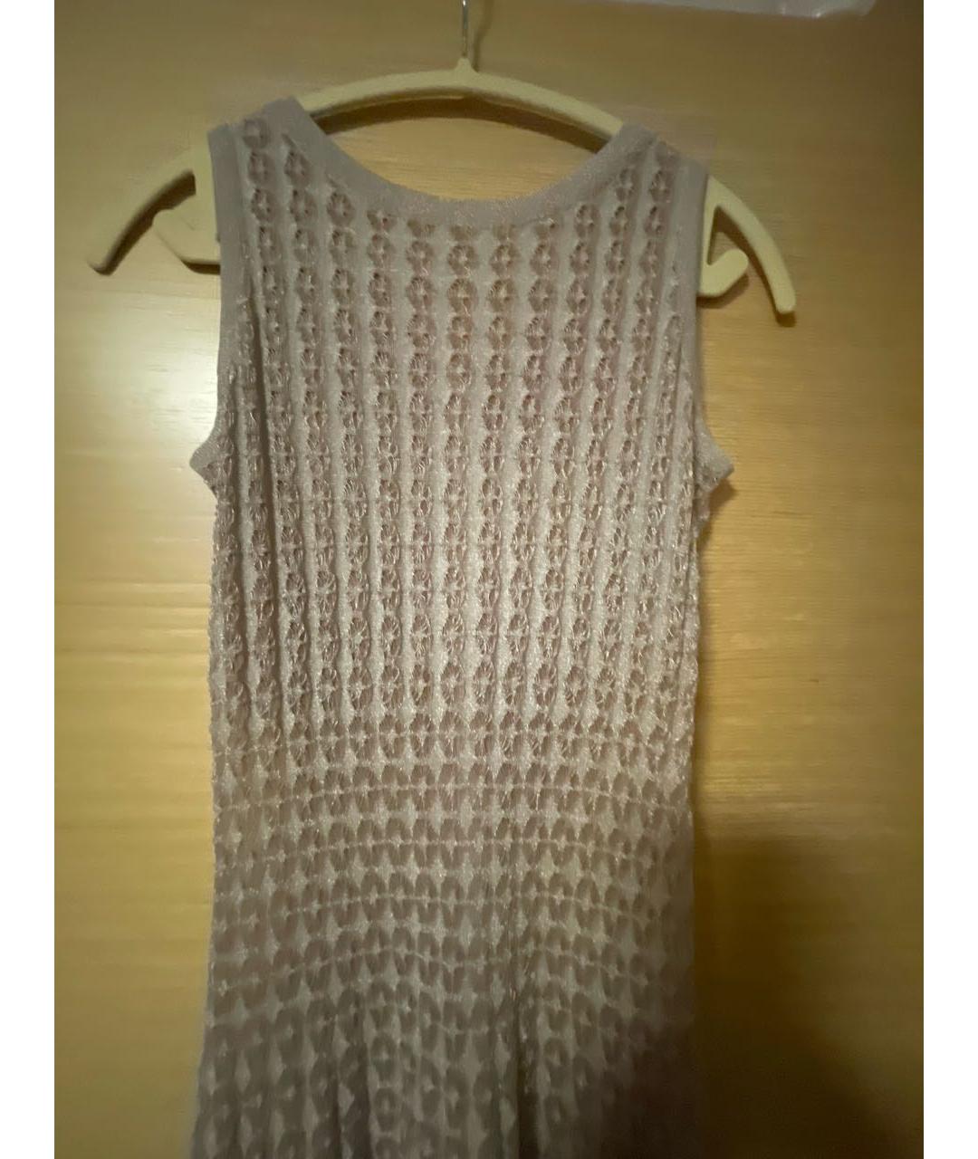 ALAIA Бежевое вискозное повседневное платье, фото 4