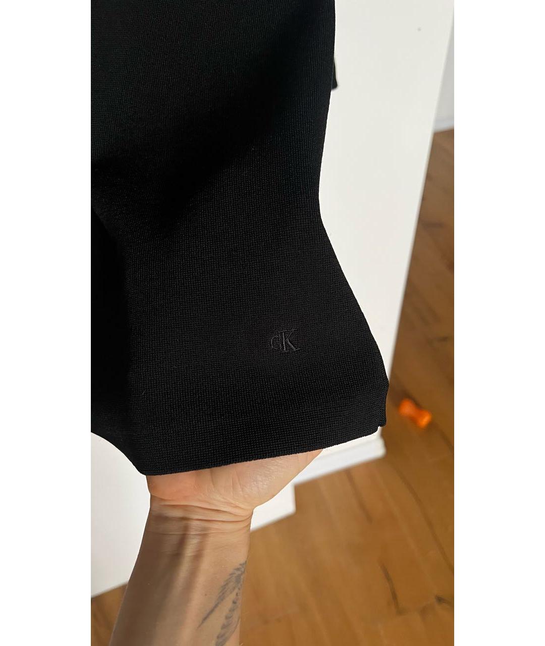 CALVIN KLEIN Черное полиэстеровое повседневное платье, фото 4