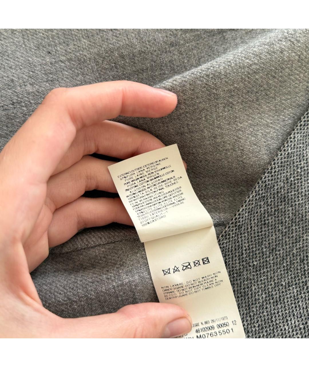 MALO Серое шерстяное пальто, фото 7