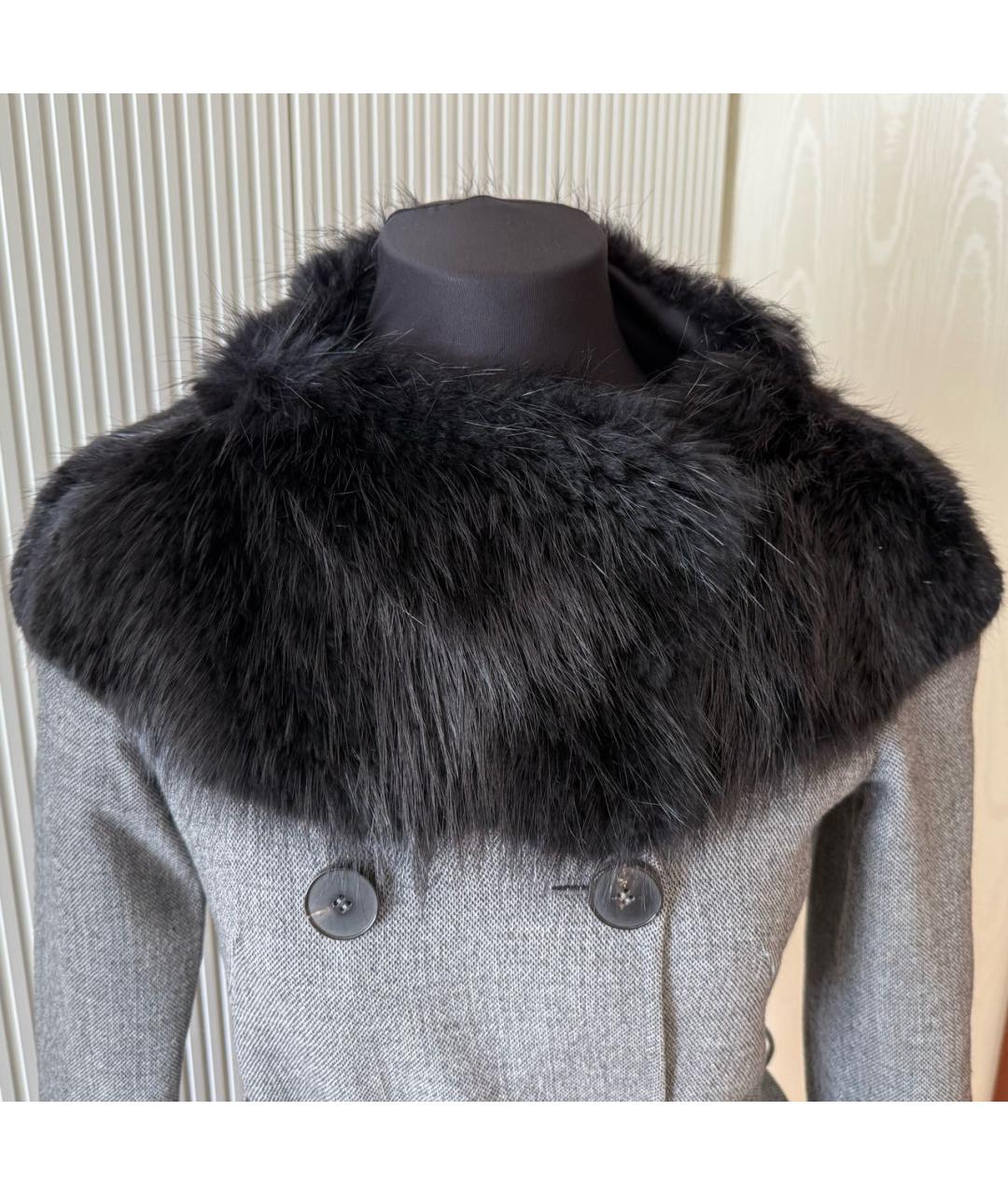 MALO Серое шерстяное пальто, фото 3