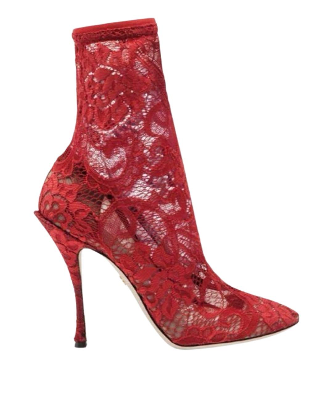 DOLCE&GABBANA Красные кожаные туфли, фото 1