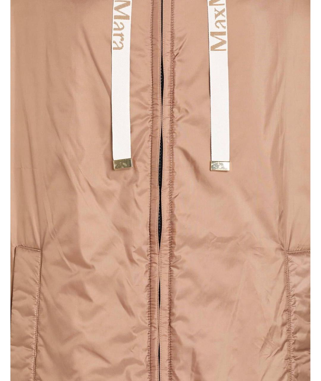 MAX MARA THE CUBE Коричневая синтетическая куртка, фото 4
