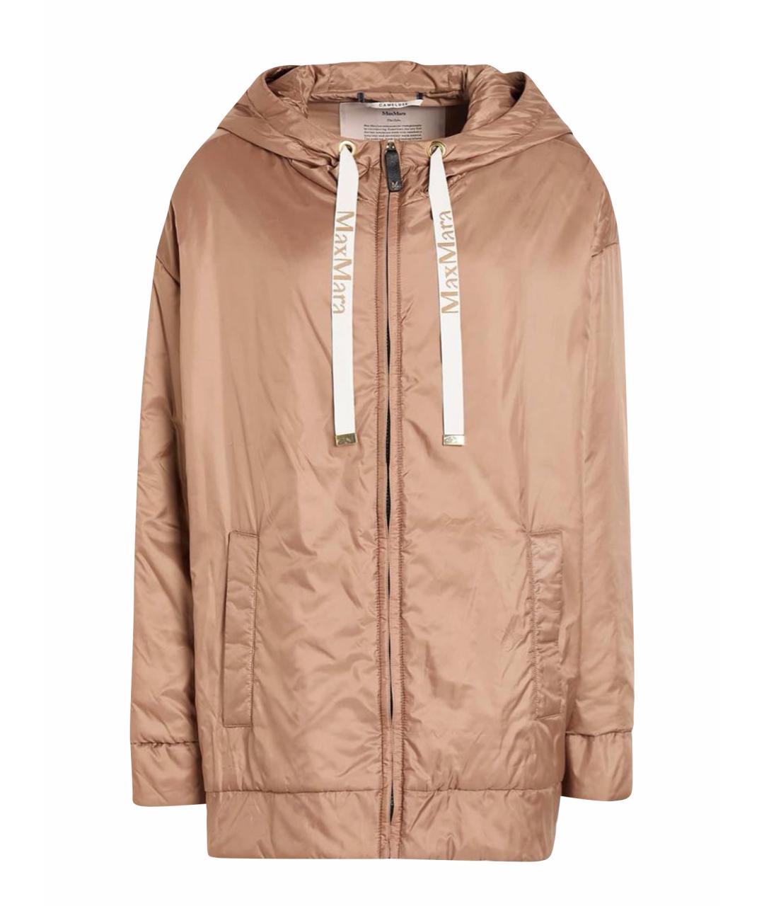 MAX MARA THE CUBE Коричневая синтетическая куртка, фото 1