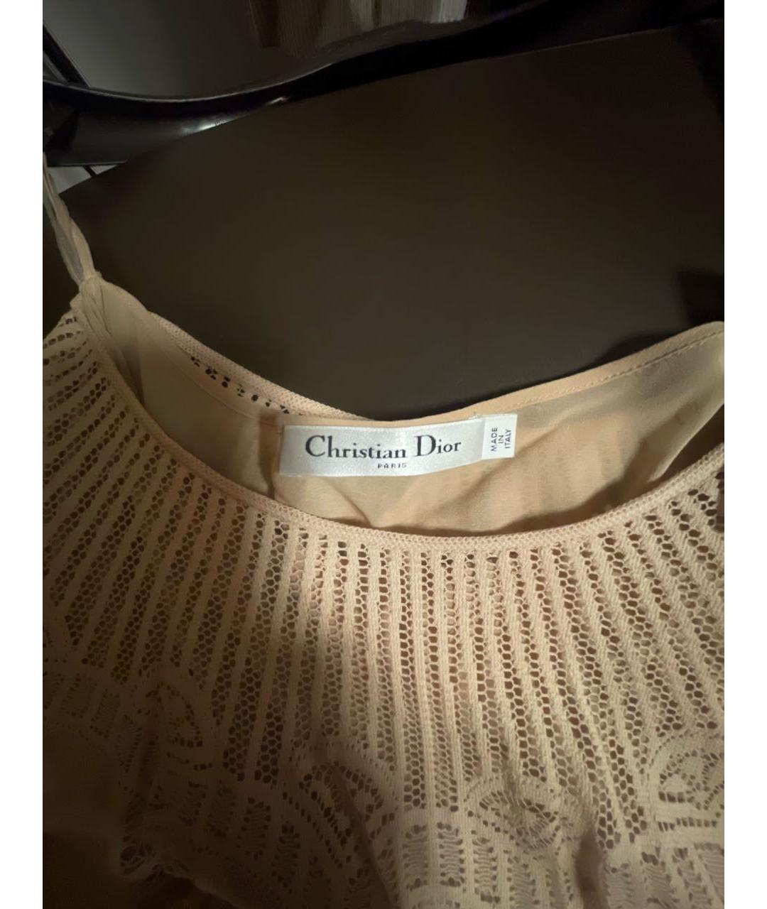 CHRISTIAN DIOR Коралловая шелковая юбка макси, фото 3