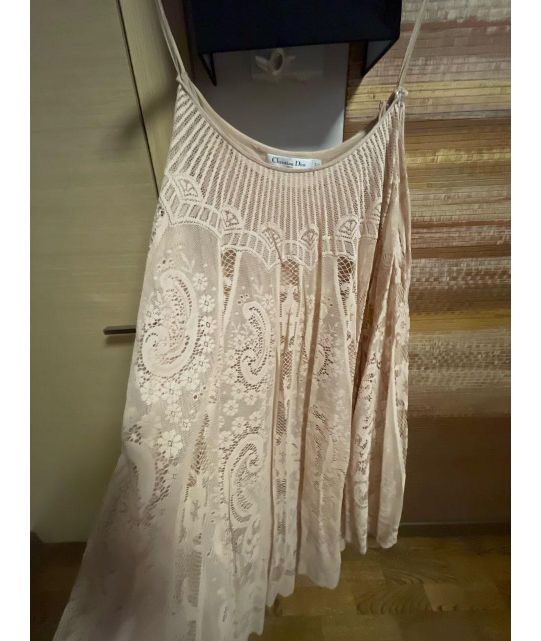 CHRISTIAN DIOR Коралловая шелковая юбка макси, фото 5