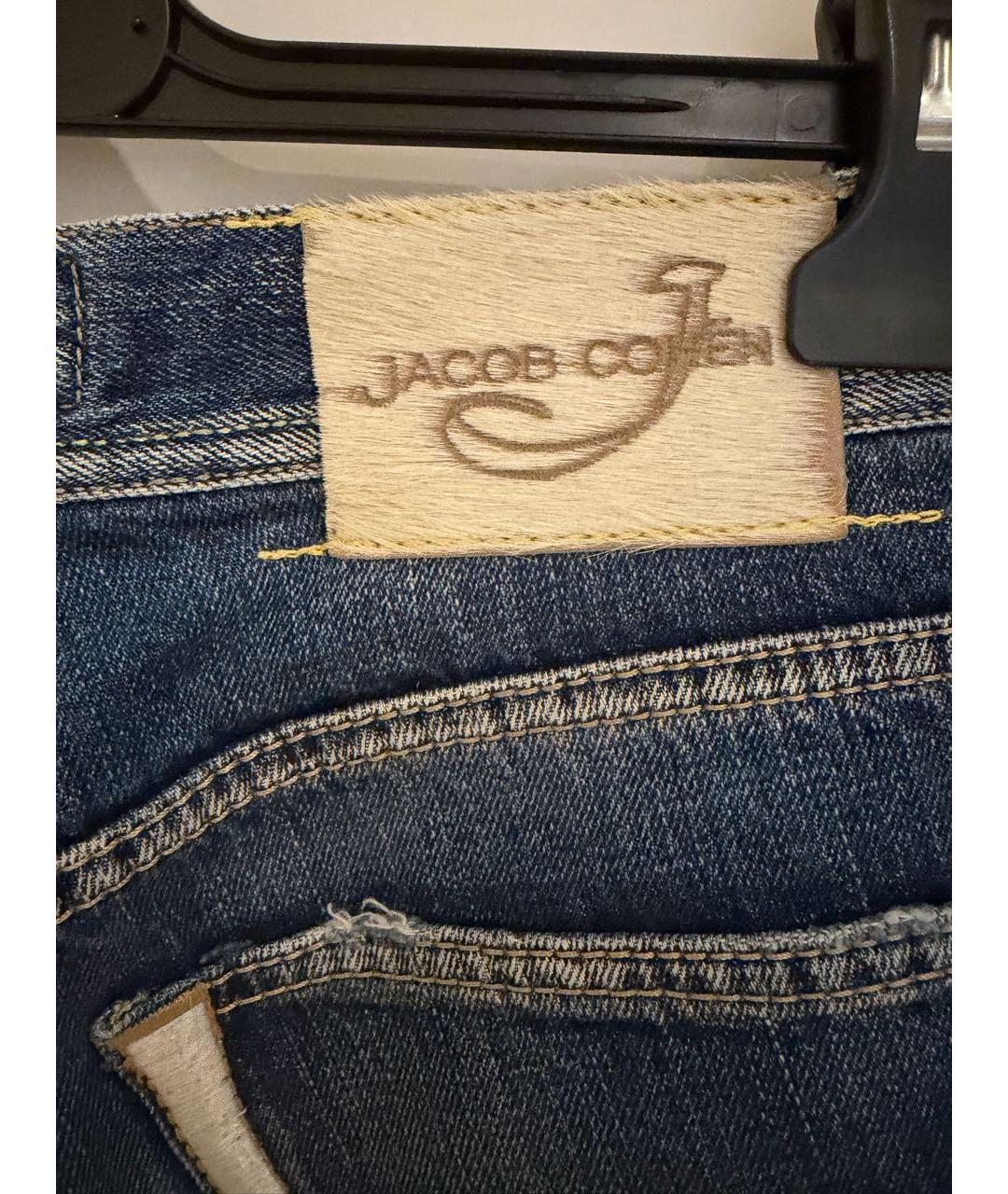 JACOB COHEN Синие хлопковые прямые джинсы, фото 3