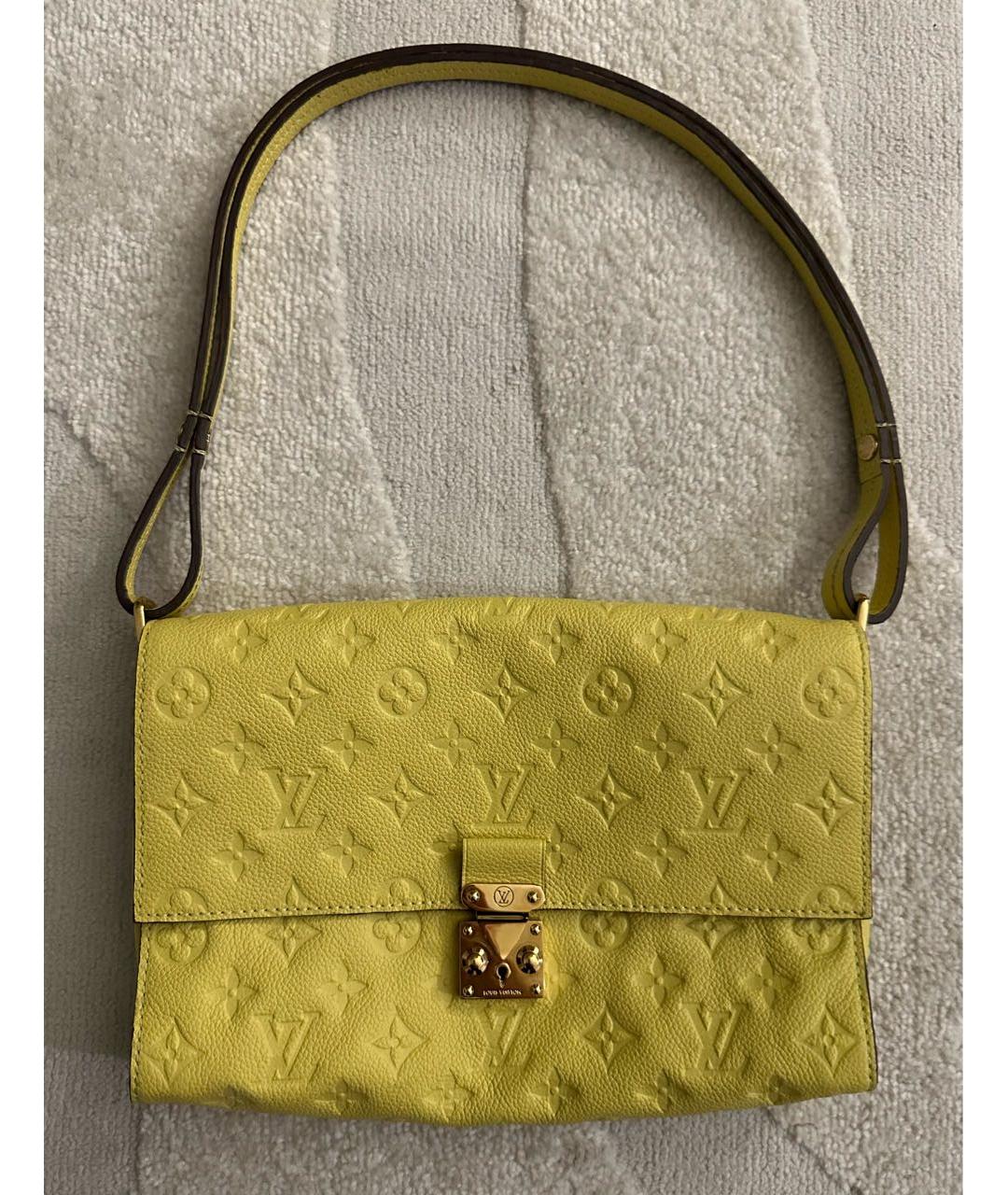 LOUIS VUITTON Желтая кожаная сумка через плечо, фото 2