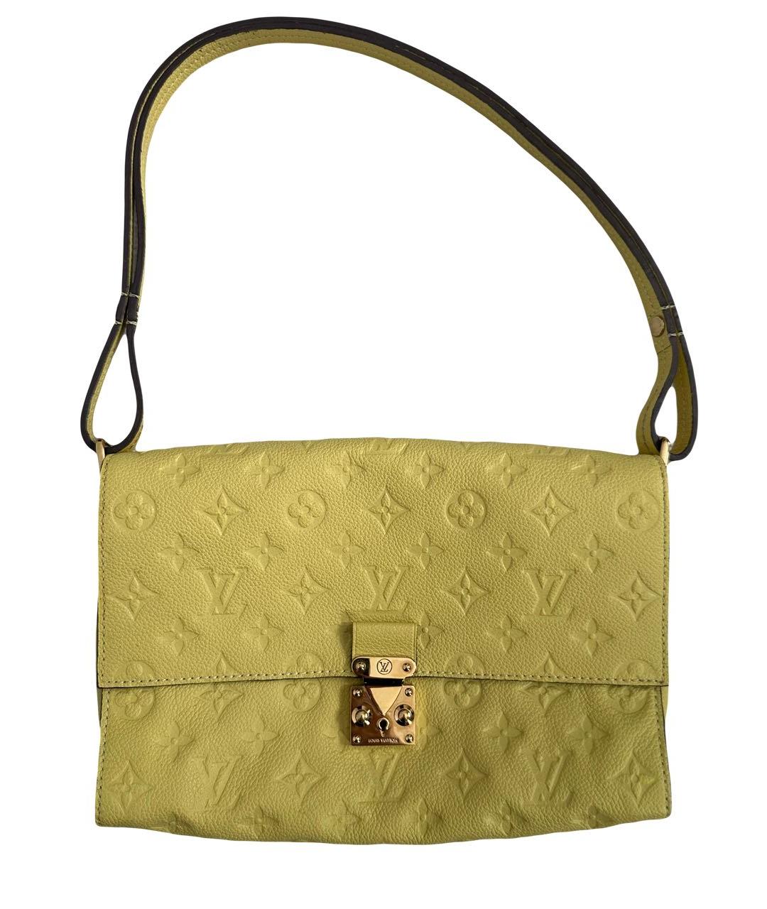 LOUIS VUITTON Желтая кожаная сумка через плечо, фото 8