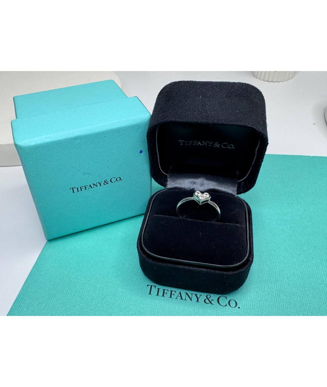 TIFFANY&CO Белое платиновое кольцо, фото 2