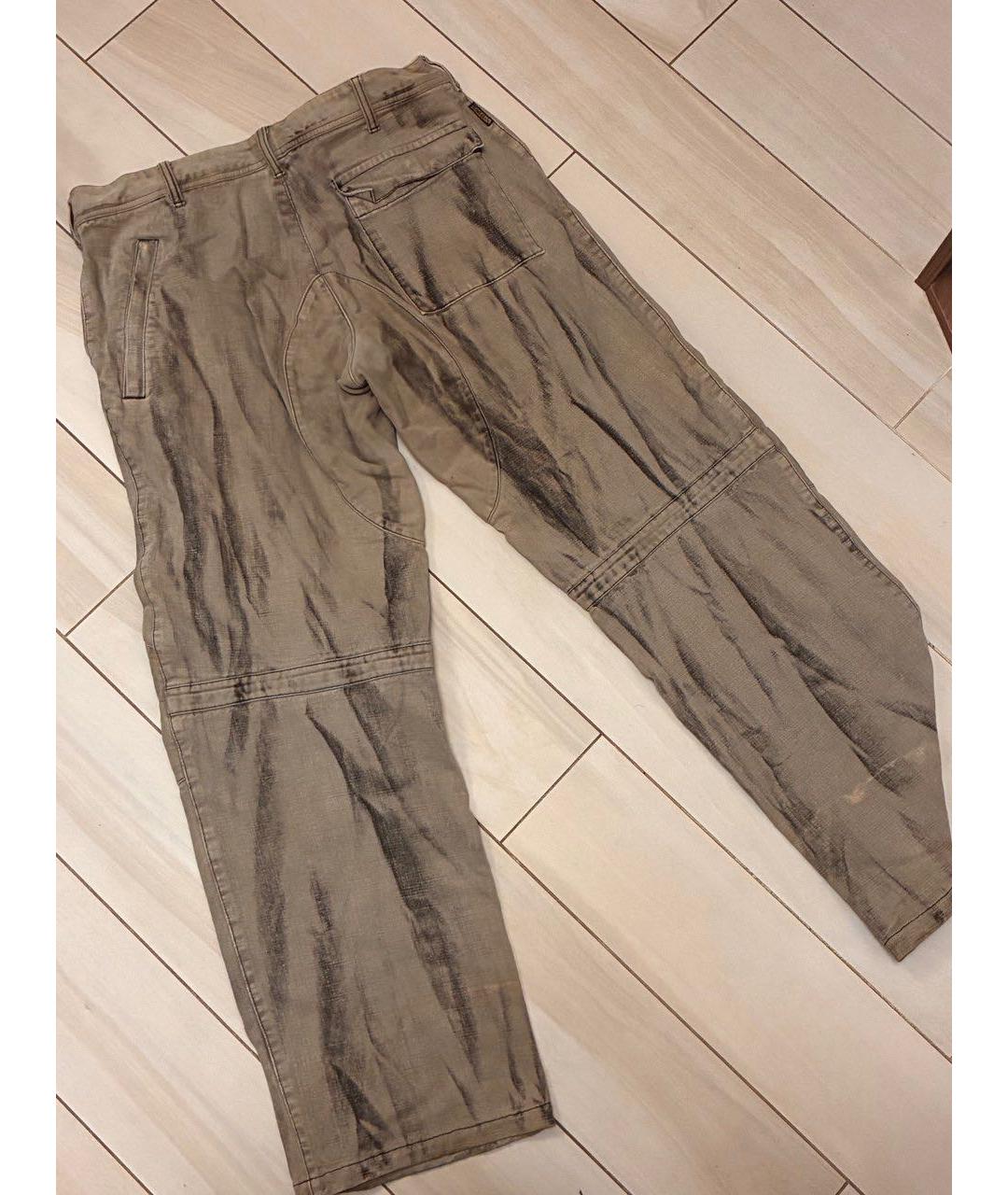 ARMANI JEANS Бежевые хлопковые джинсы, фото 2