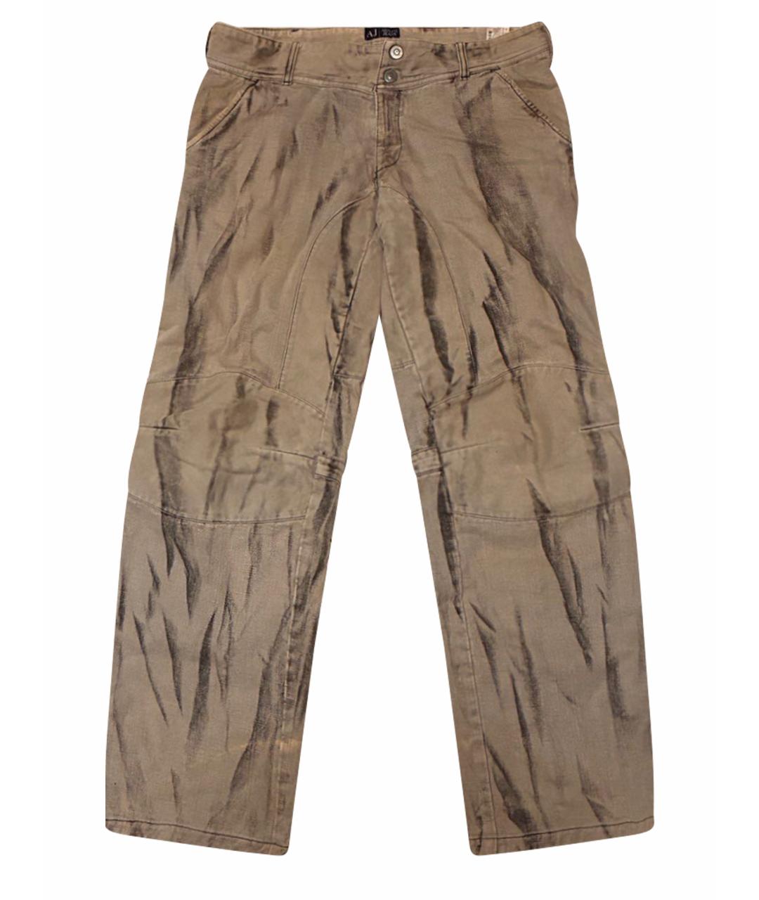 ARMANI JEANS Бежевые хлопковые джинсы, фото 5