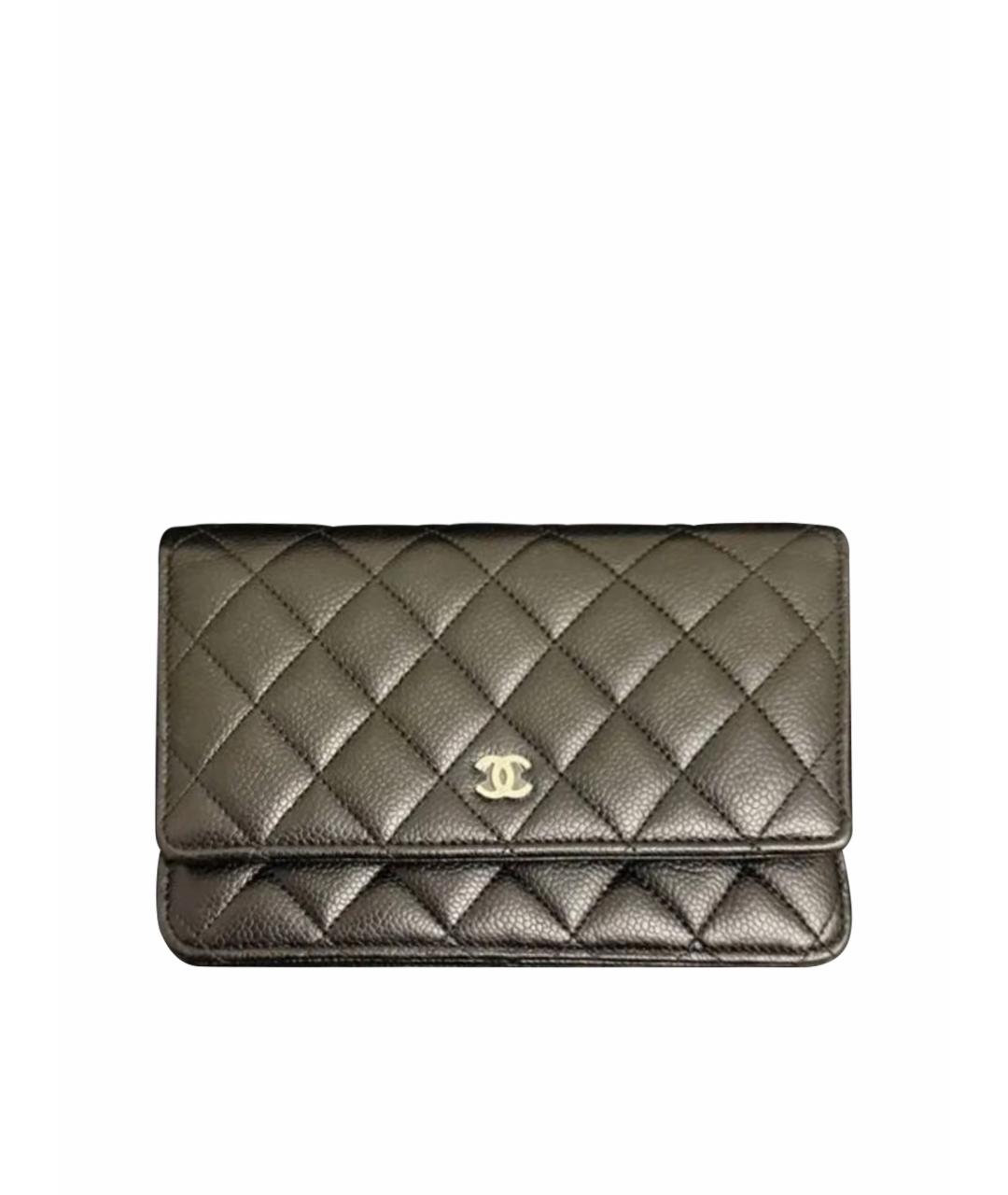 CHANEL Черная кожаная сумка через плечо, фото 1