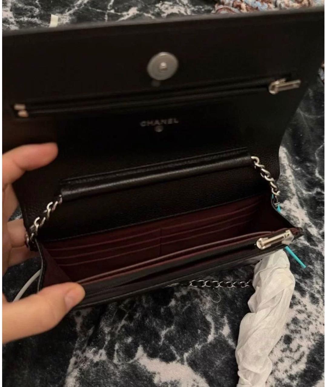 CHANEL Черная кожаная сумка через плечо, фото 2