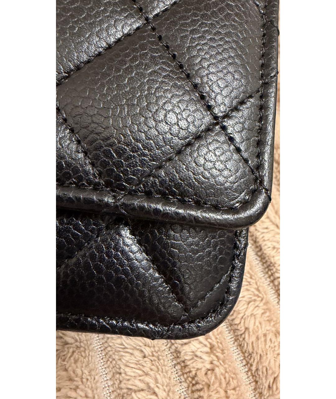 CHANEL Черная кожаная сумка через плечо, фото 7