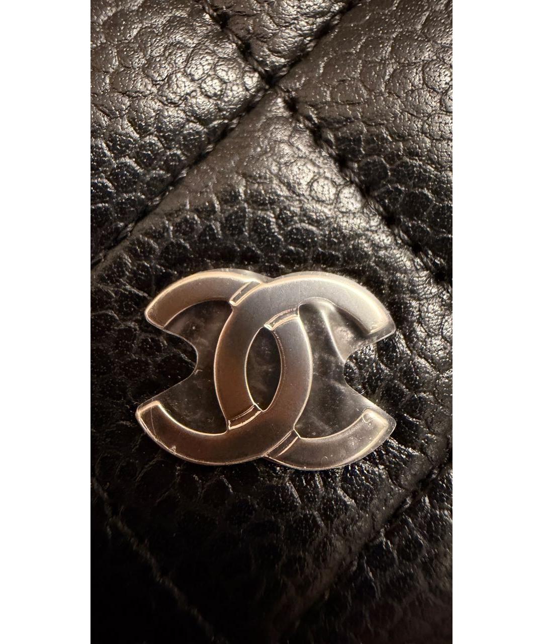 CHANEL Черная кожаная сумка через плечо, фото 6