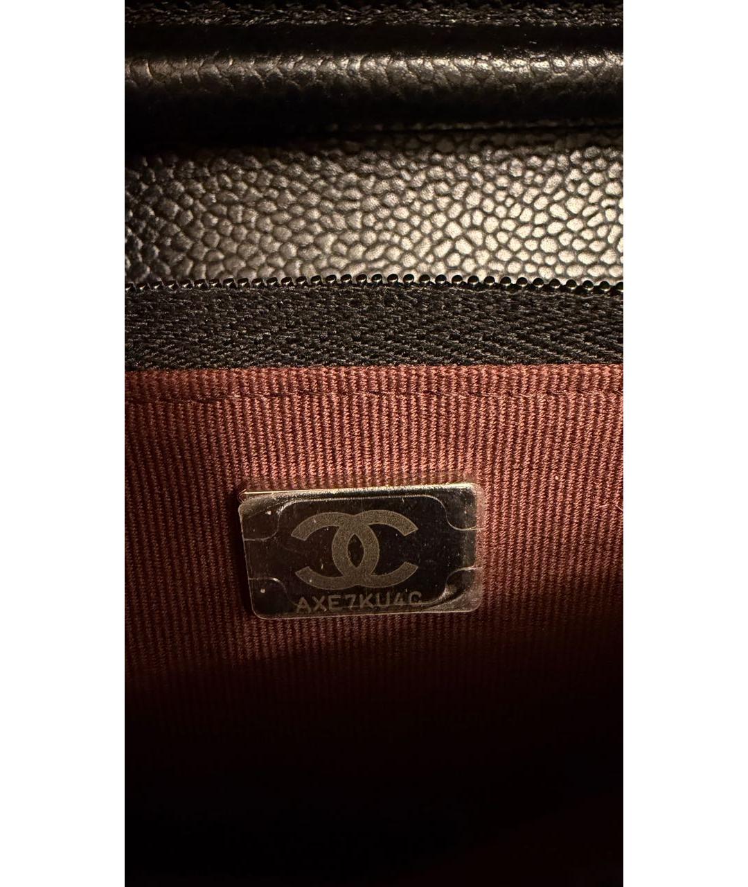 CHANEL Черная кожаная сумка через плечо, фото 8