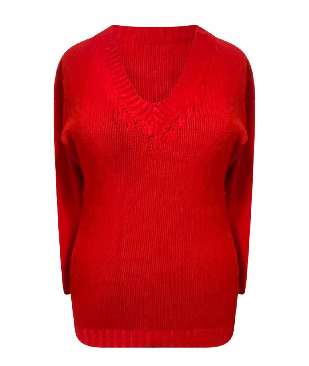 CHRISTIAN DIOR Красный кашемировый джемпер / свитер, фото 1