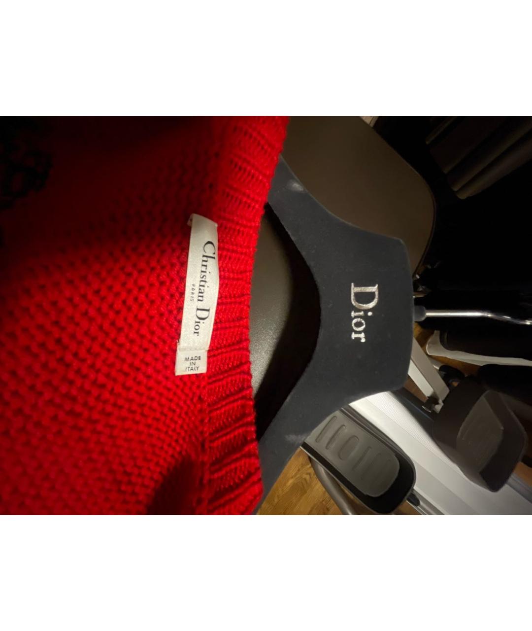 CHRISTIAN DIOR Красный кашемировый джемпер / свитер, фото 3