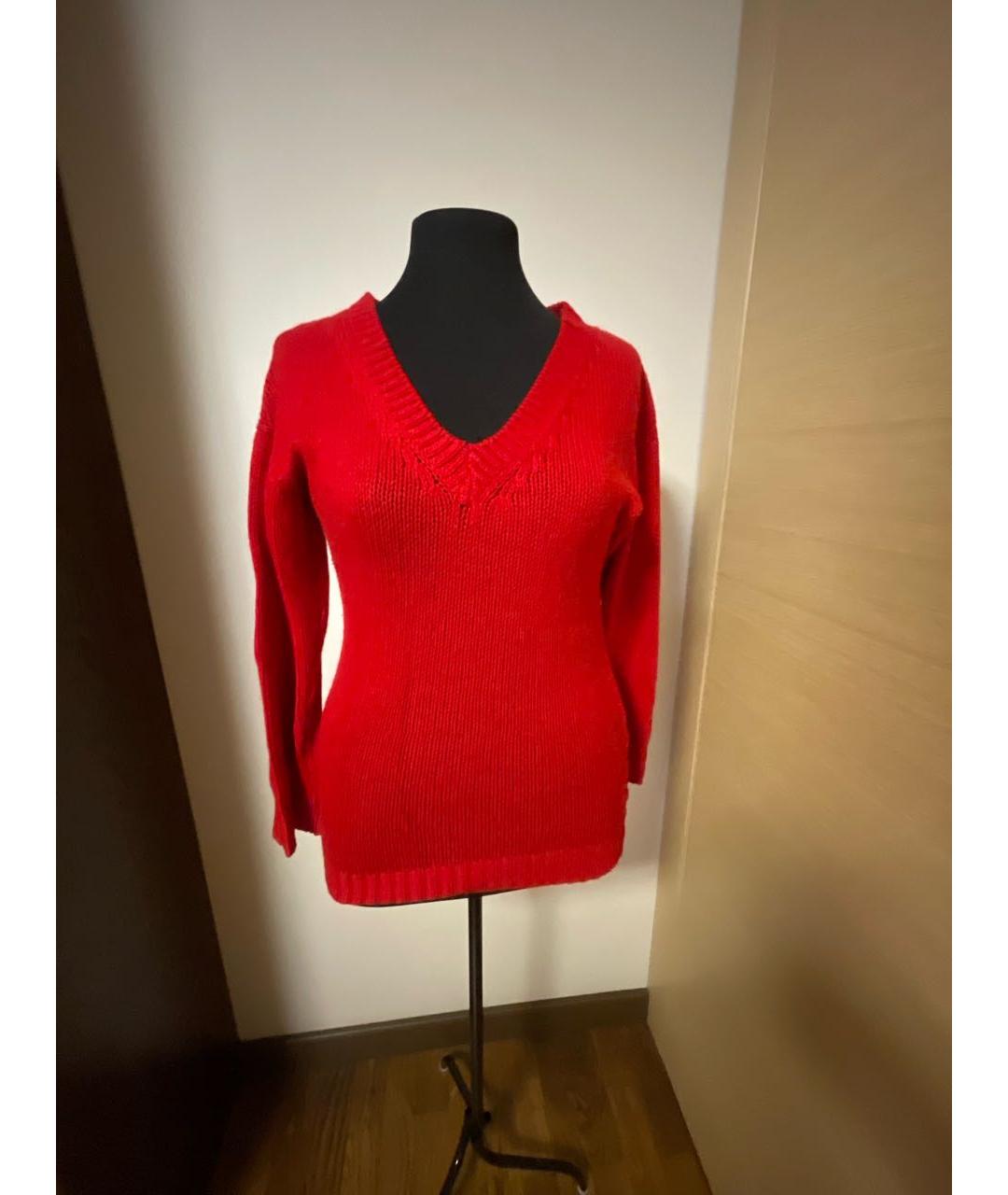 CHRISTIAN DIOR Красный кашемировый джемпер / свитер, фото 2