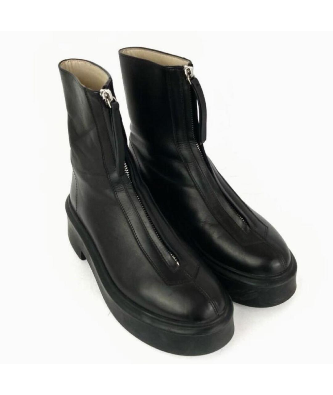 THE ROW Черные кожаные ботинки, фото 4