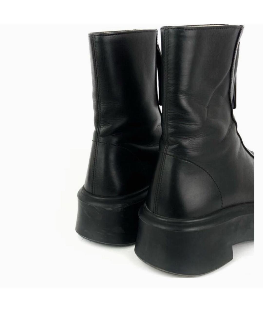 THE ROW Черные кожаные ботинки, фото 5