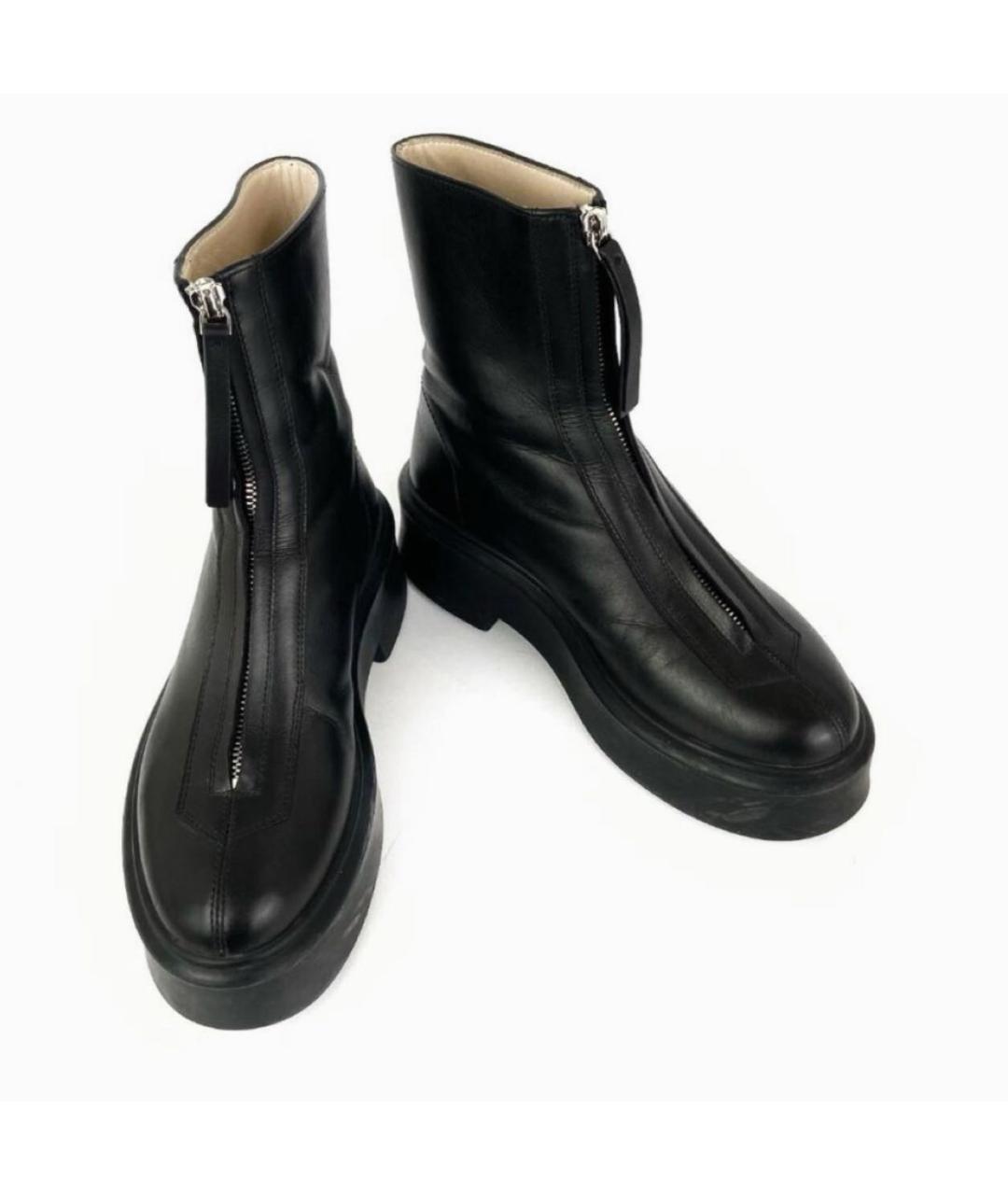 THE ROW Черные кожаные ботинки, фото 2