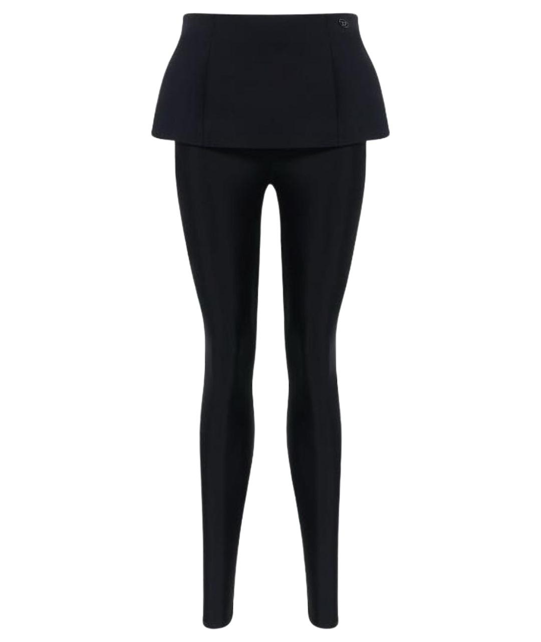 DIESEL Черные полиэстеровые леггинсы и велосипедки, фото 1