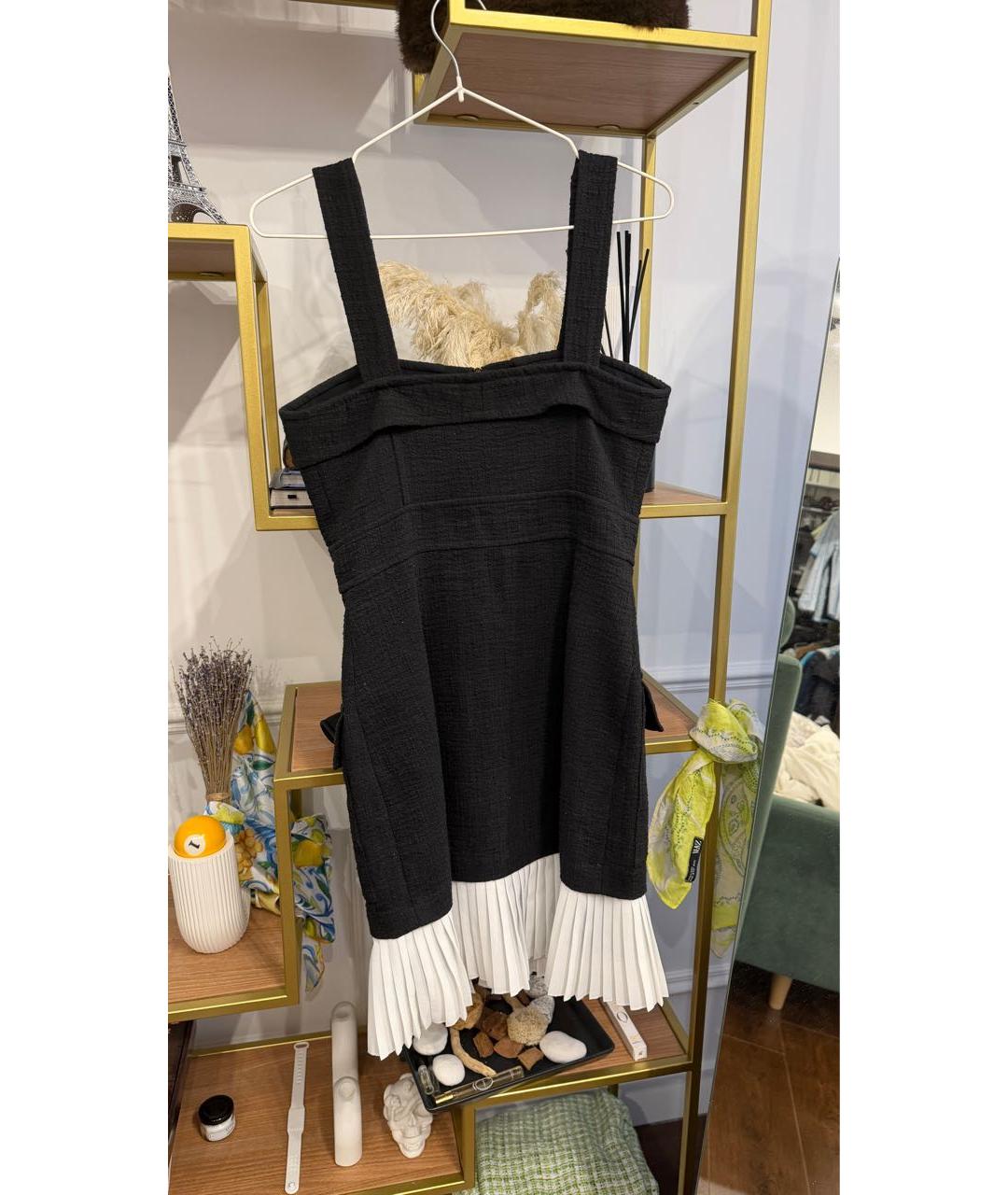 SANDRO Черное твидовое повседневное платье, фото 2