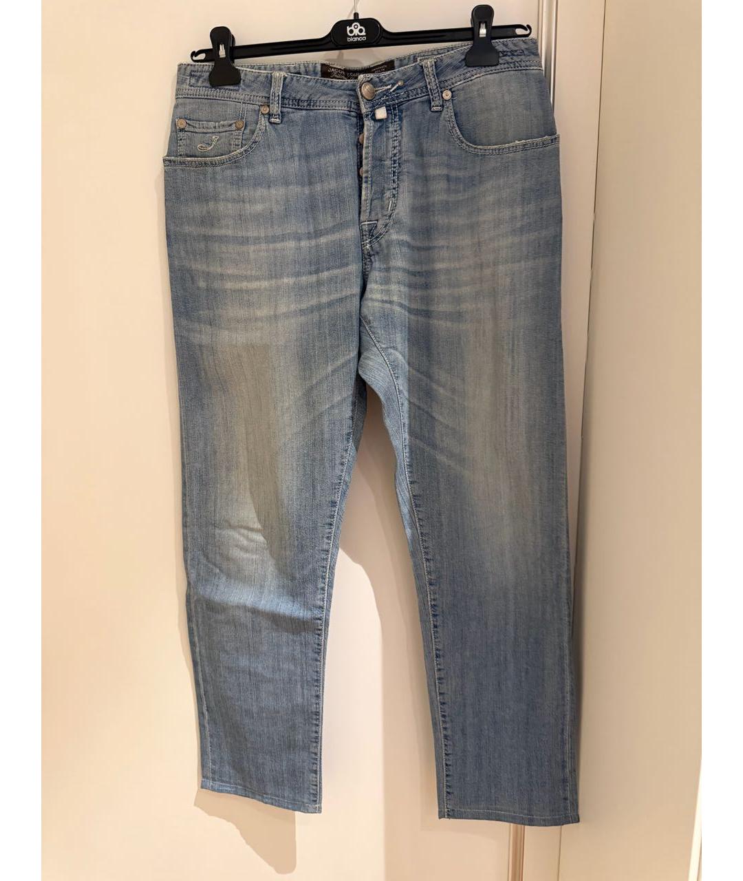 JACOB COHEN Синие хлопковые прямые джинсы, фото 6