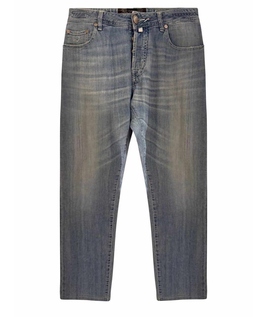 JACOB COHEN Синие хлопковые прямые джинсы, фото 1