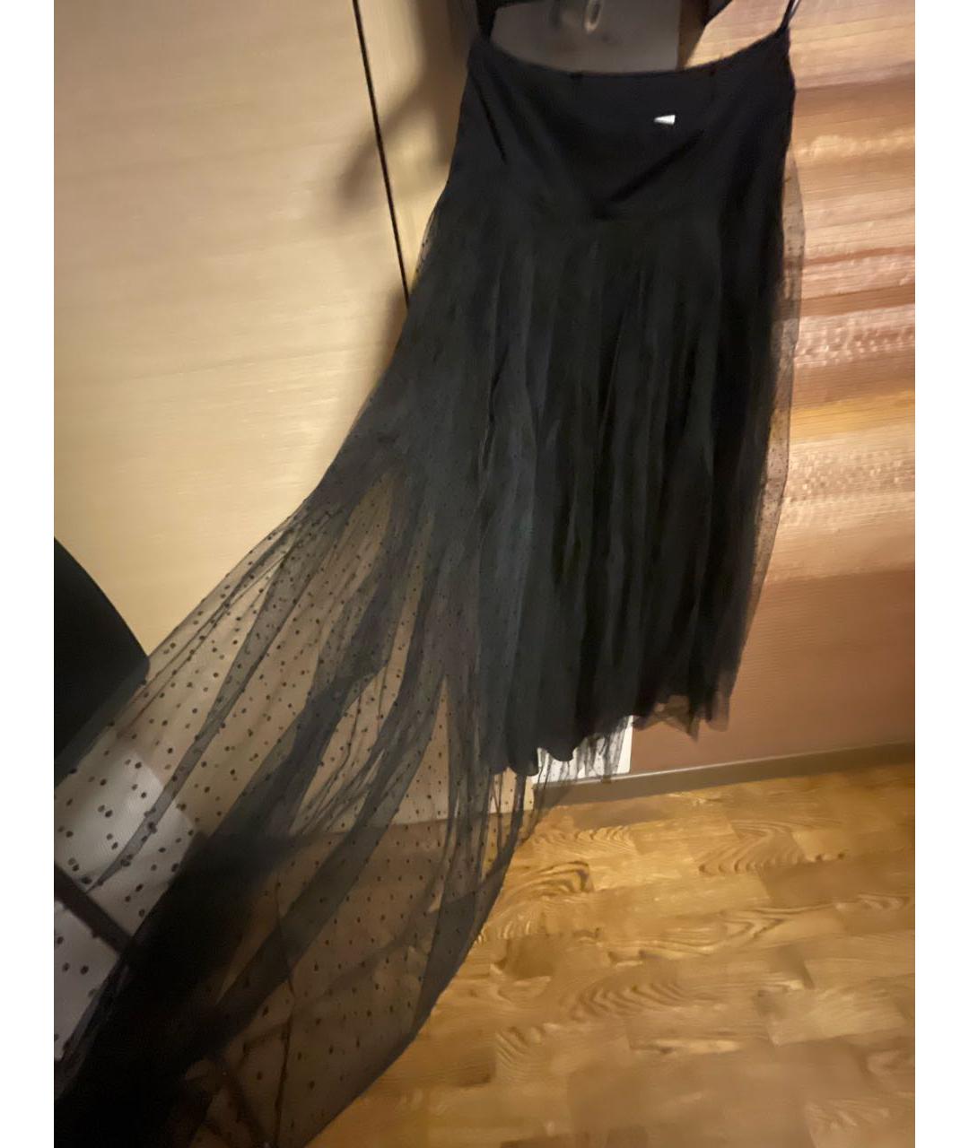 CHRISTIAN DIOR Черная полиамидовая юбка макси, фото 4