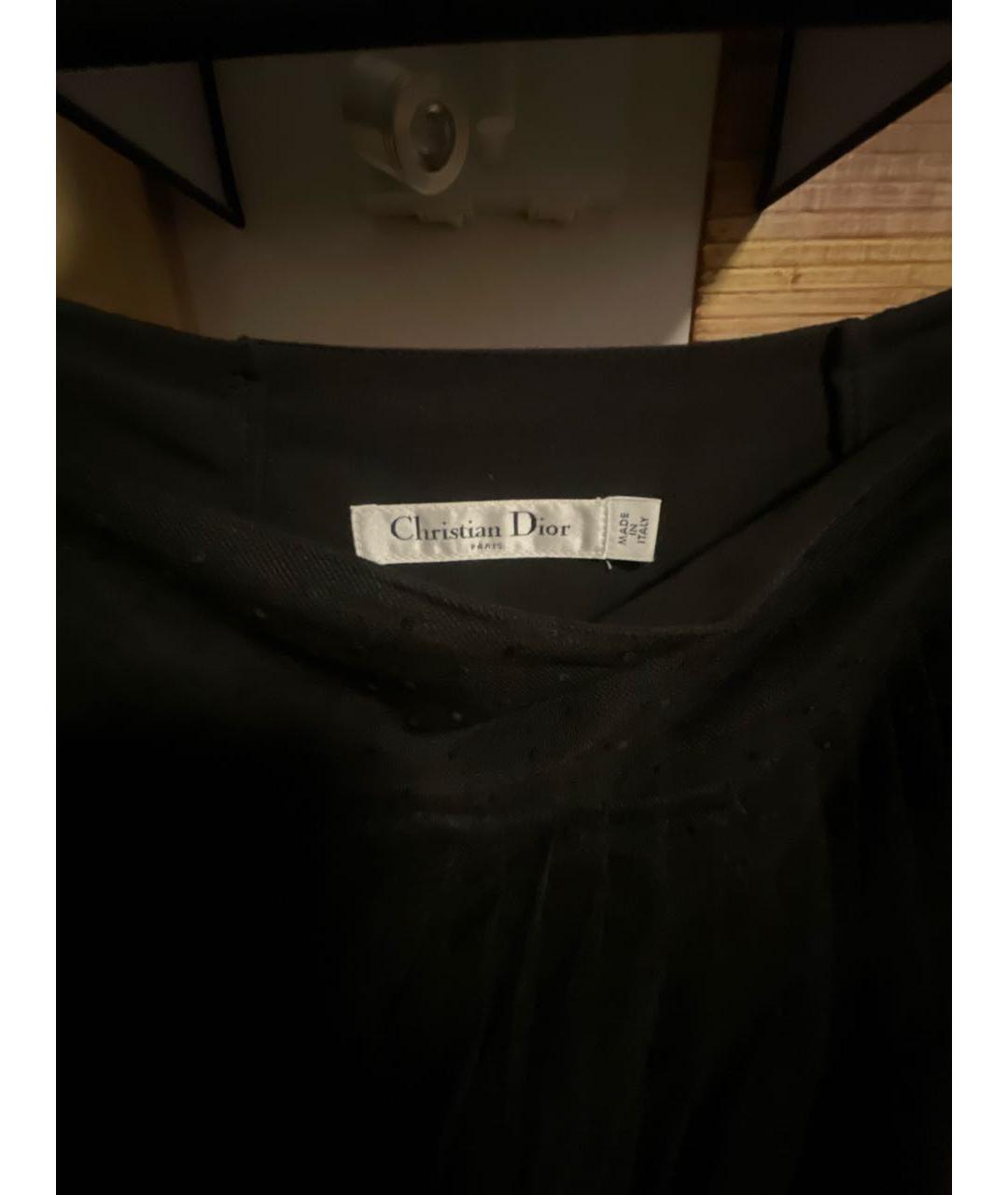 CHRISTIAN DIOR Черная полиамидовая юбка макси, фото 2