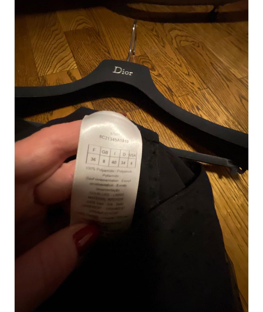 CHRISTIAN DIOR Черная полиамидовая юбка макси, фото 3