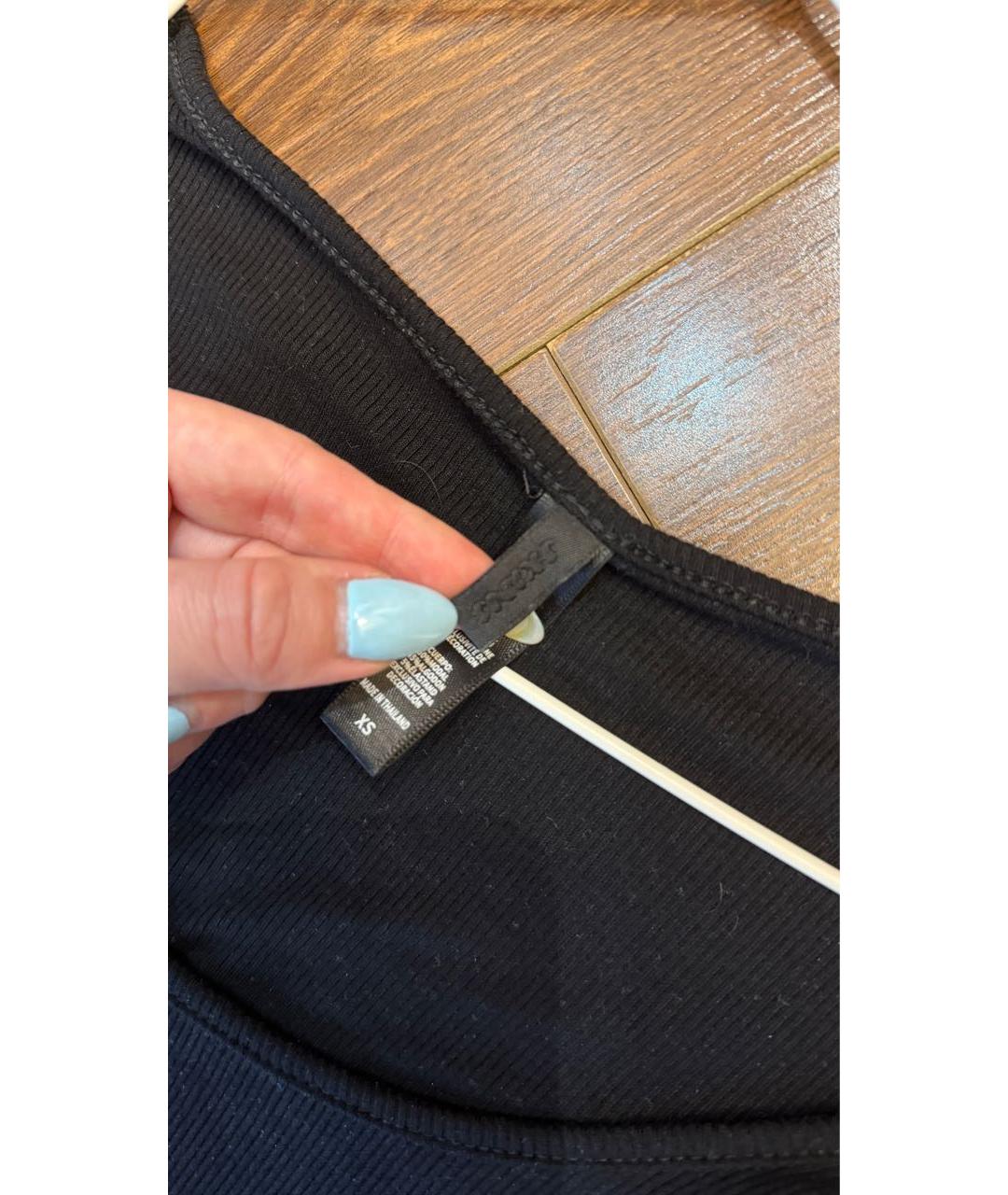 SKIMS Черное хлопковое повседневное платье, фото 3