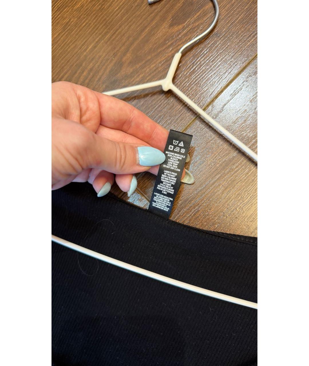 SKIMS Черное хлопковое повседневное платье, фото 5