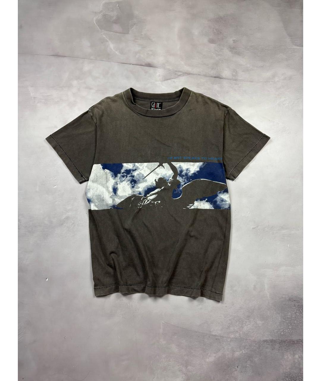 Saint Michael Антрацитовая хлопковая футболка, фото 9