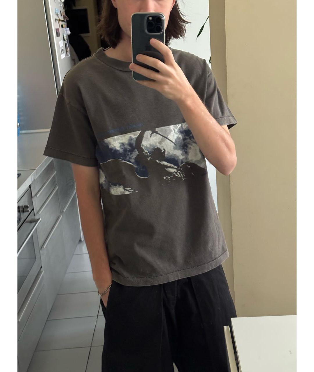 Saint Michael Антрацитовая хлопковая футболка, фото 3