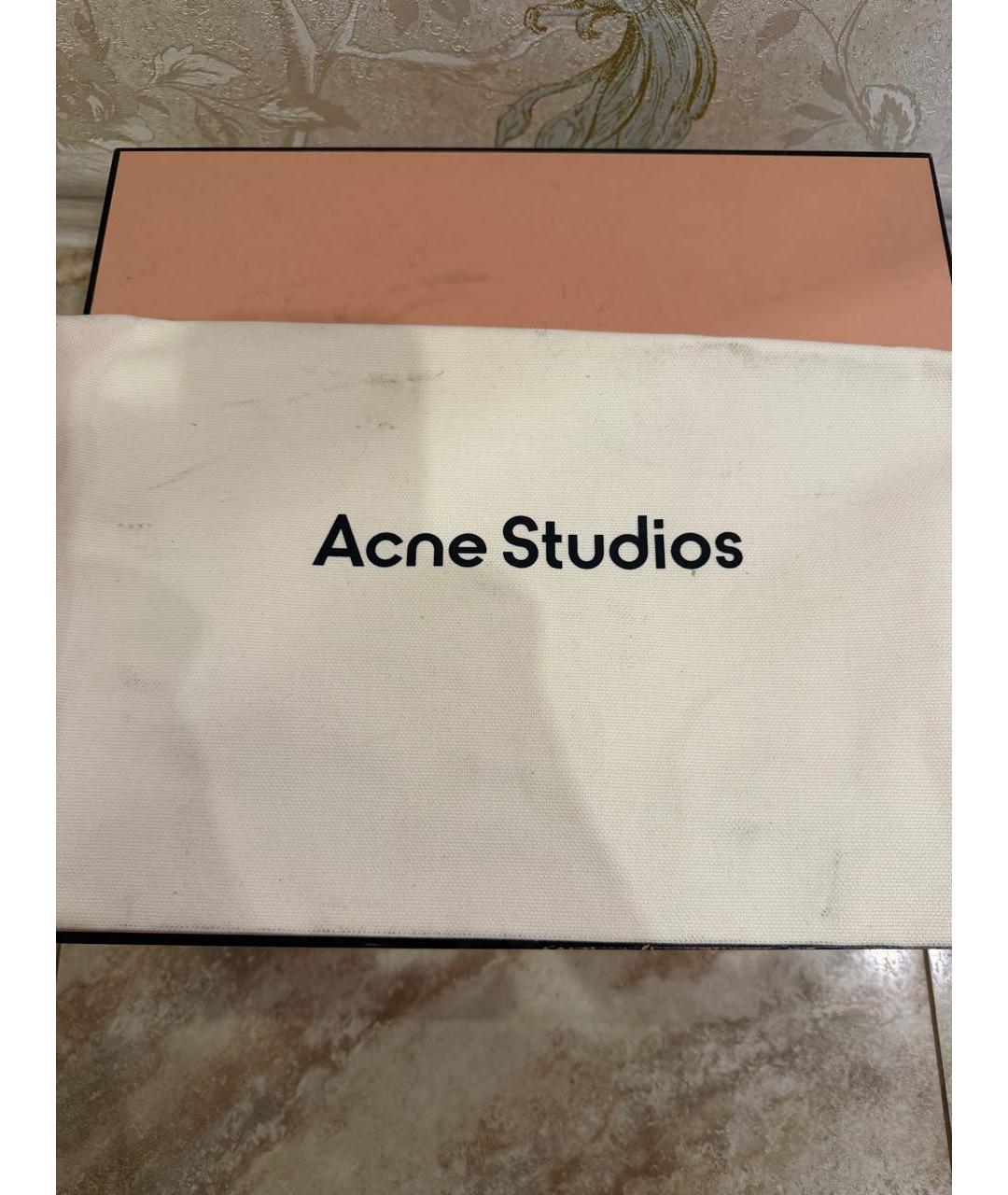ACNE STUDIOS Черные кожаные ботинки, фото 6