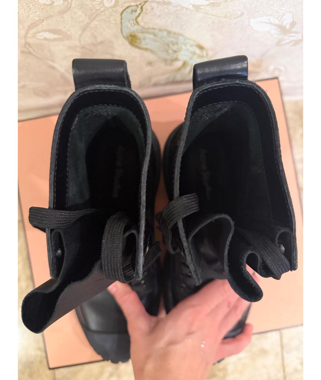 ACNE STUDIOS Черные кожаные ботинки, фото 3