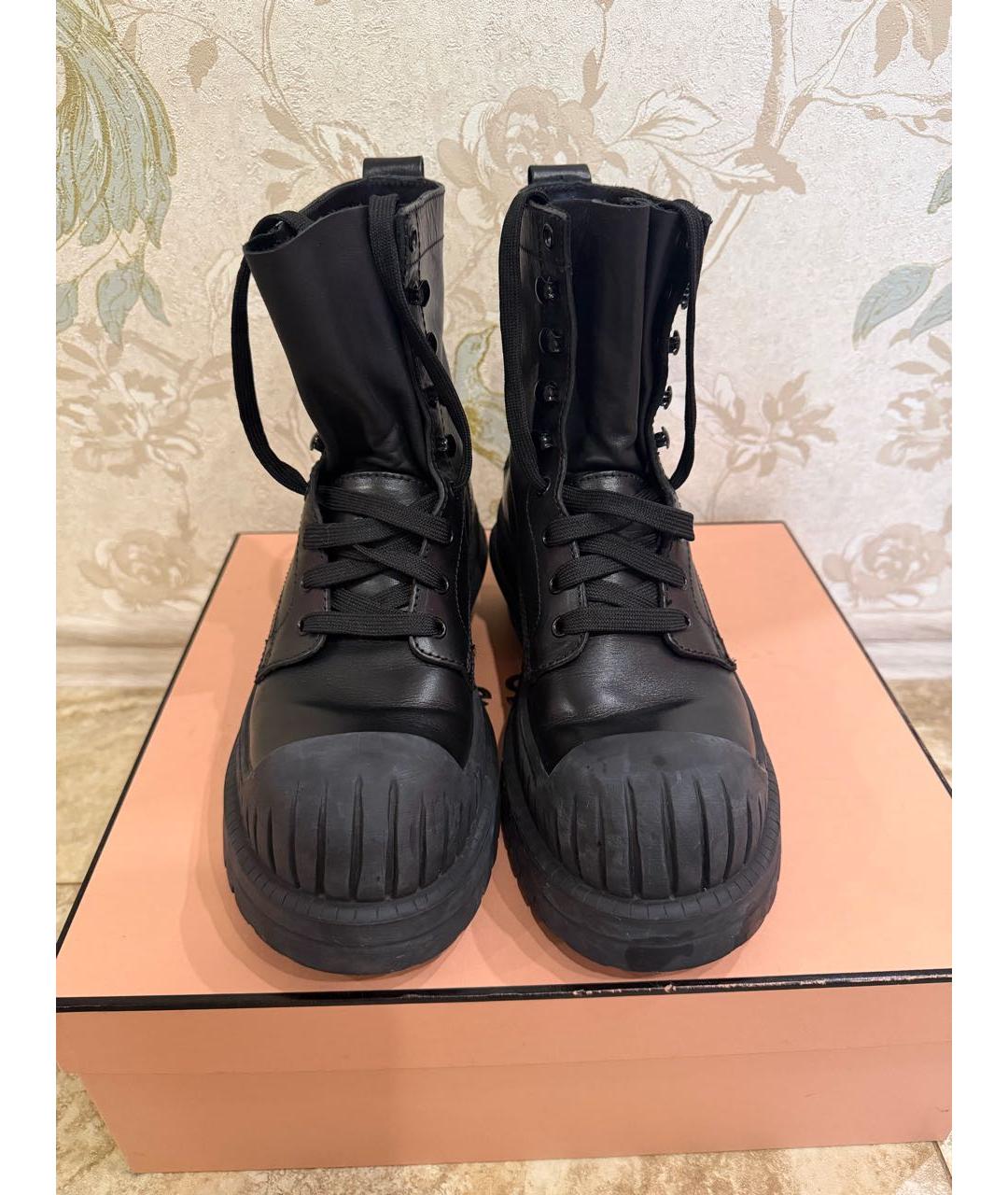 ACNE STUDIOS Черные кожаные ботинки, фото 2