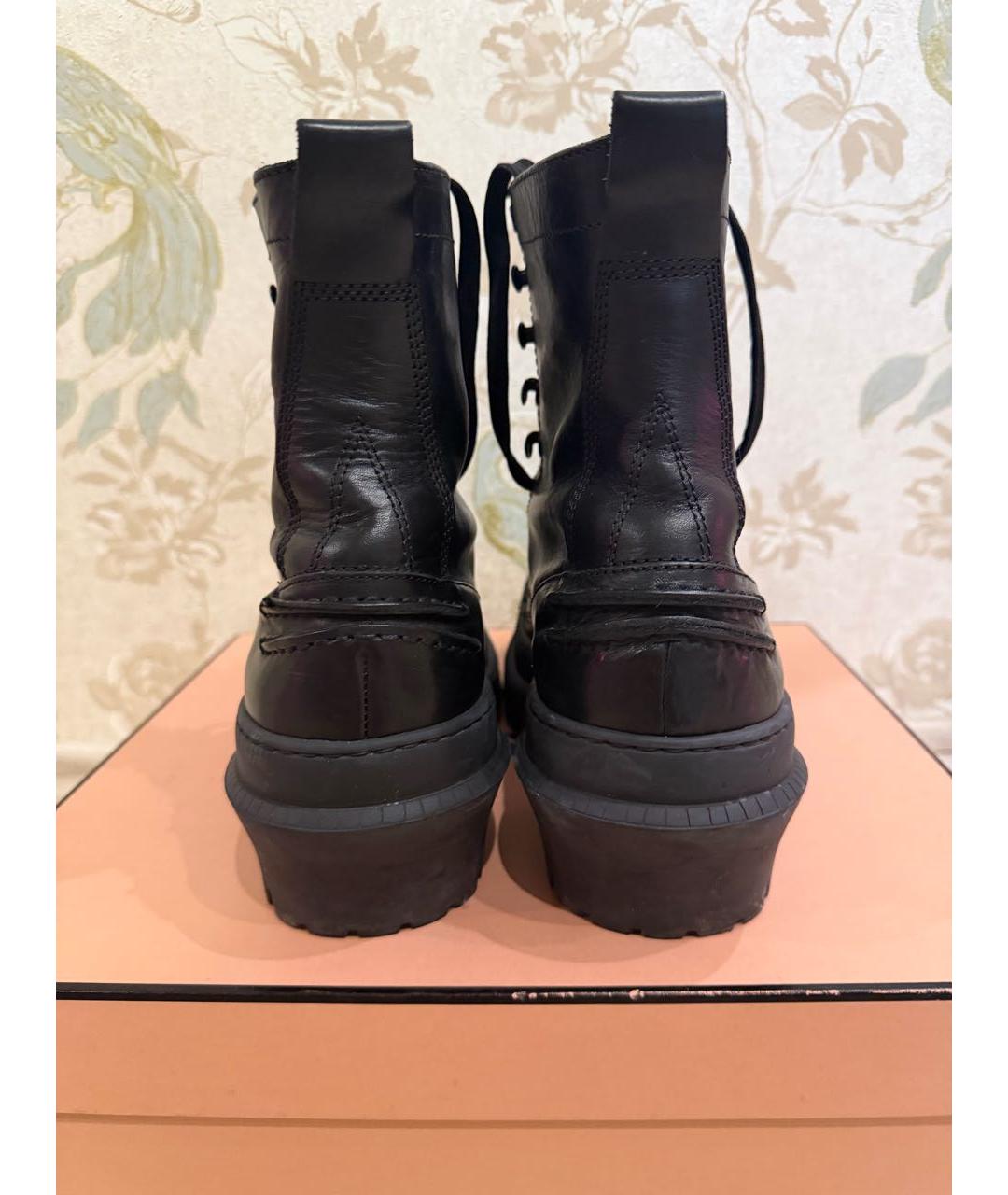 ACNE STUDIOS Черные кожаные ботинки, фото 4