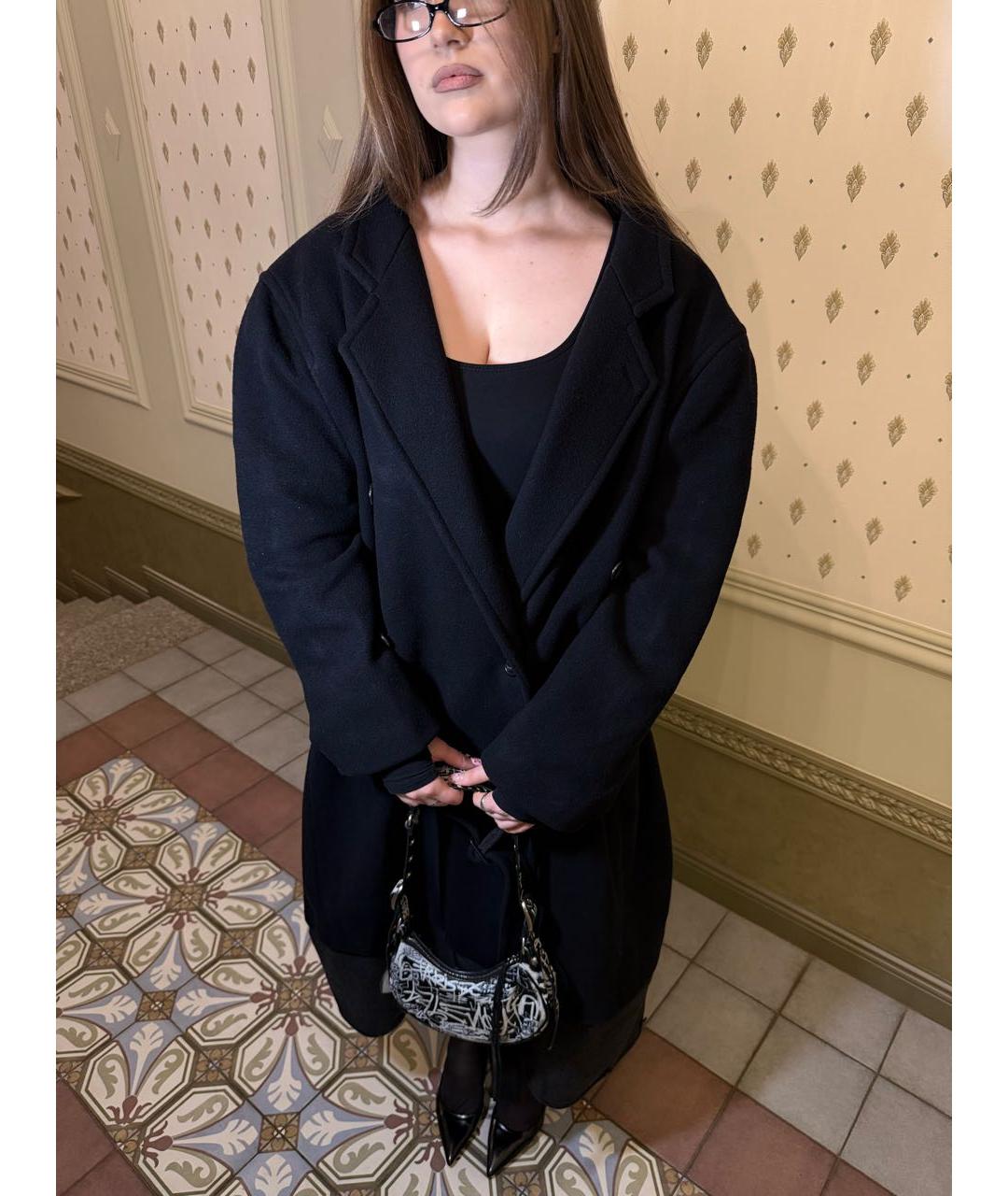 BALENCIAGA Черное шерстяное пальто, фото 9