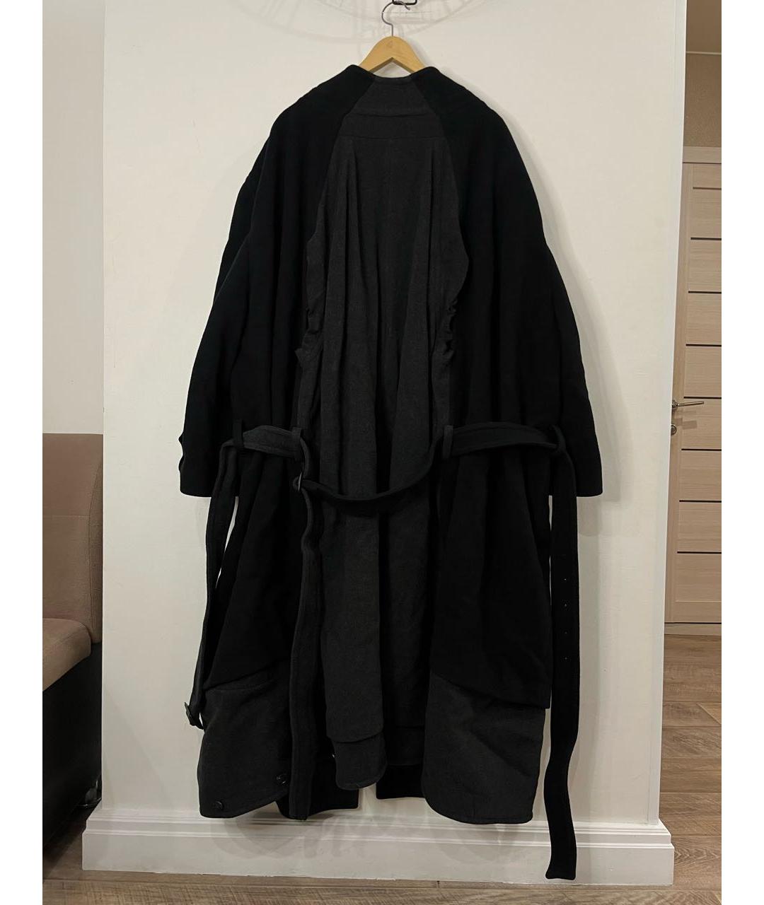 BALENCIAGA Черное шерстяное пальто, фото 3