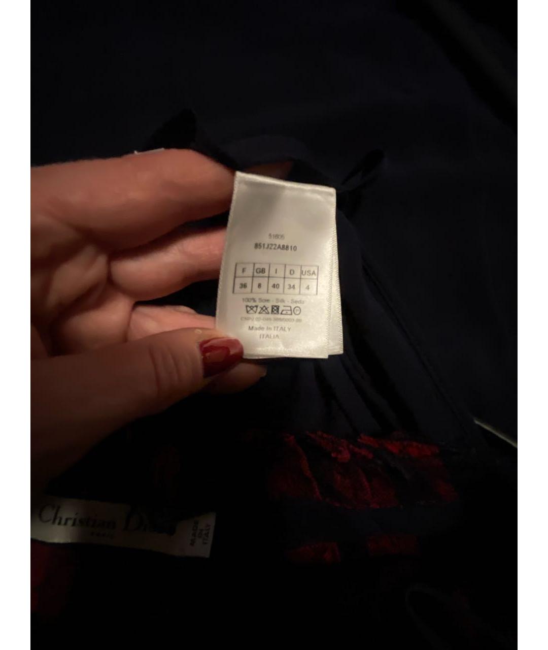 CHRISTIAN DIOR Красная шелковая юбка макси, фото 4