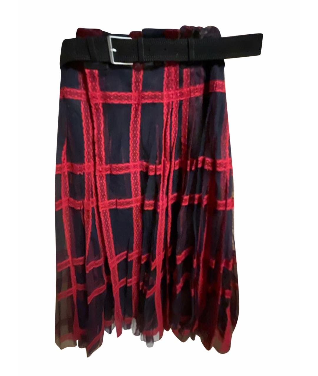 CHRISTIAN DIOR Красная шелковая юбка макси, фото 1