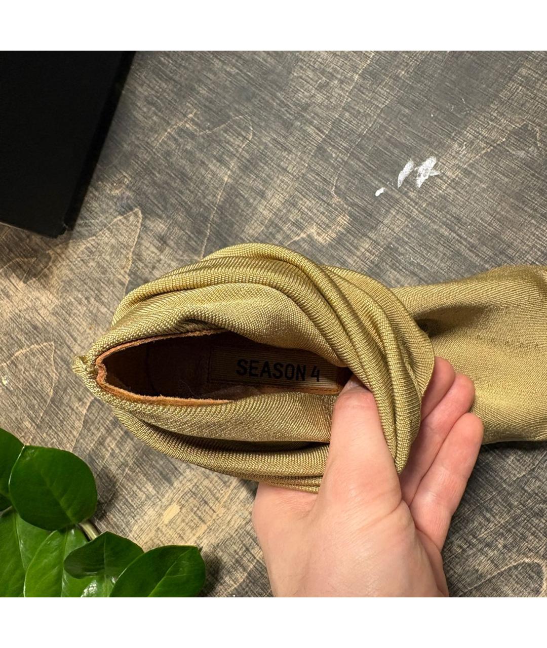 YEEZY Бежевые синтетические ботильоны, фото 4