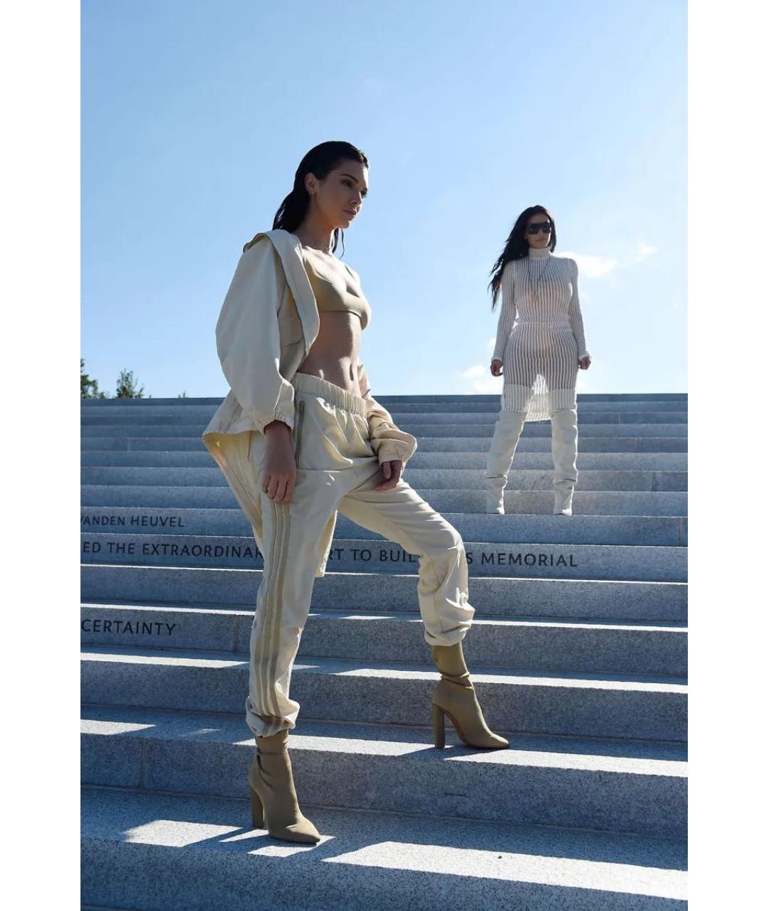 YEEZY Бежевые синтетические ботильоны, фото 8