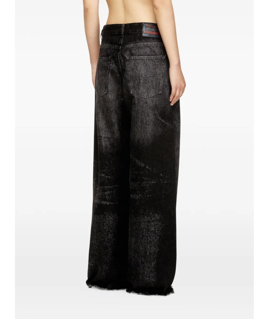 DIESEL Черные хлопковые прямые джинсы, фото 3