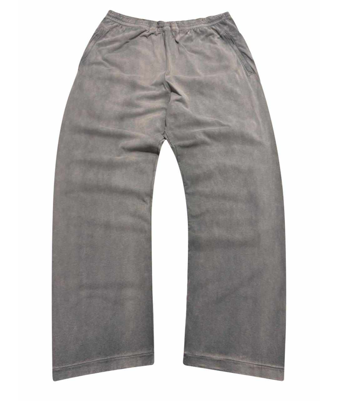 YEEZY Серые хлопковые повседневные брюки, фото 1